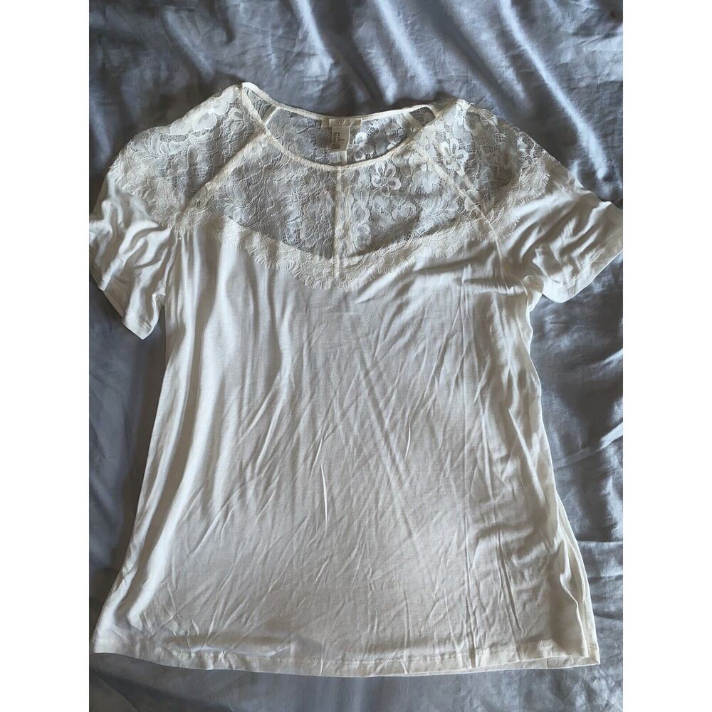 H&M Women's Blouse Size Medium Ivory